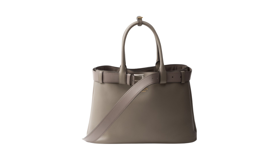 Prada Buckle large leather handbag with belt
