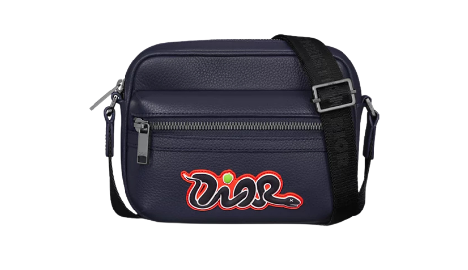 DIOR AND KAWS Mini Rider 2.0 Zipped Messenger Bag