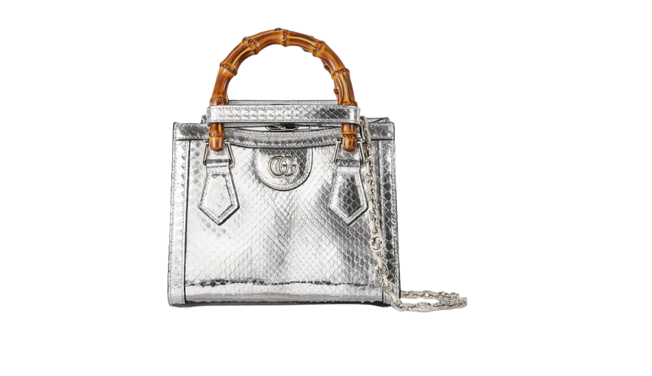 Gucci Diana mini python tote bag