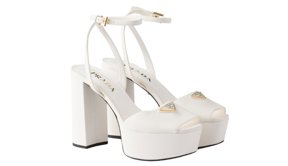 Nappa leather platform sandals