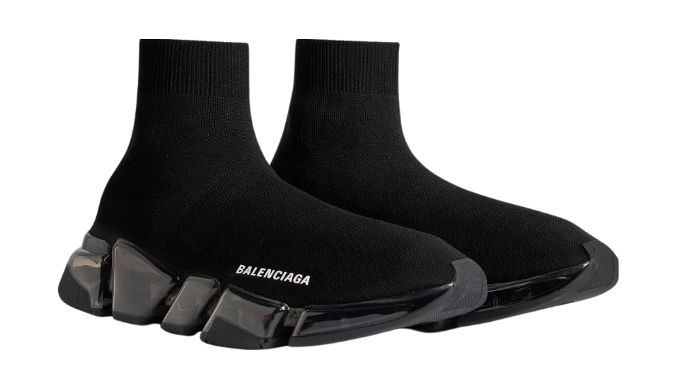 Women's Speed 2.0 Full Clear Sole Recycled Knit Sneaker in Black