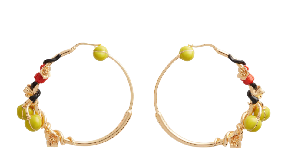 Flower Hoop Earrings