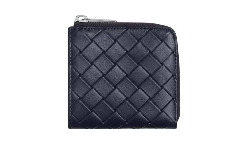 Intrecciato Stamp Square Zip Around Wallet