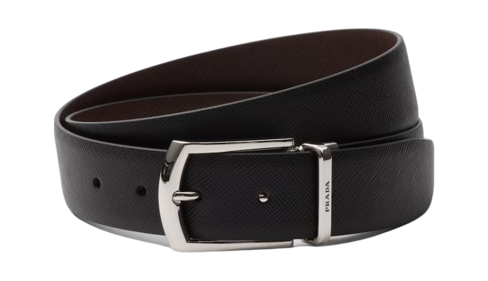 Reversible Saffiano leather belt