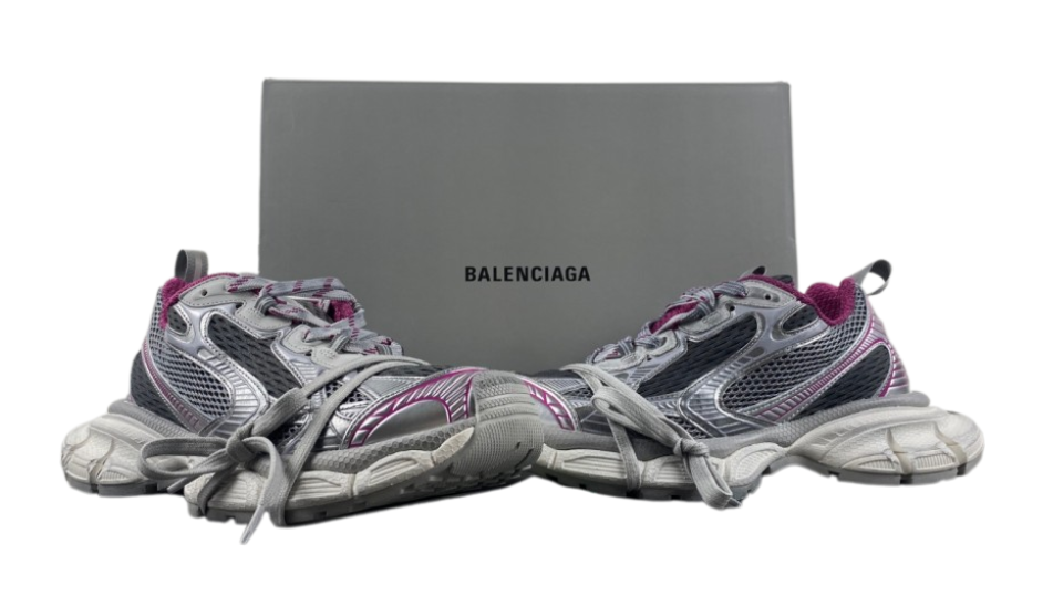 Balenciaga 7.5 Silver Gray Jade Pink Purple