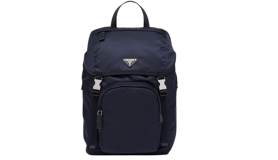 Re-Nylon and Saffiano leather backpack