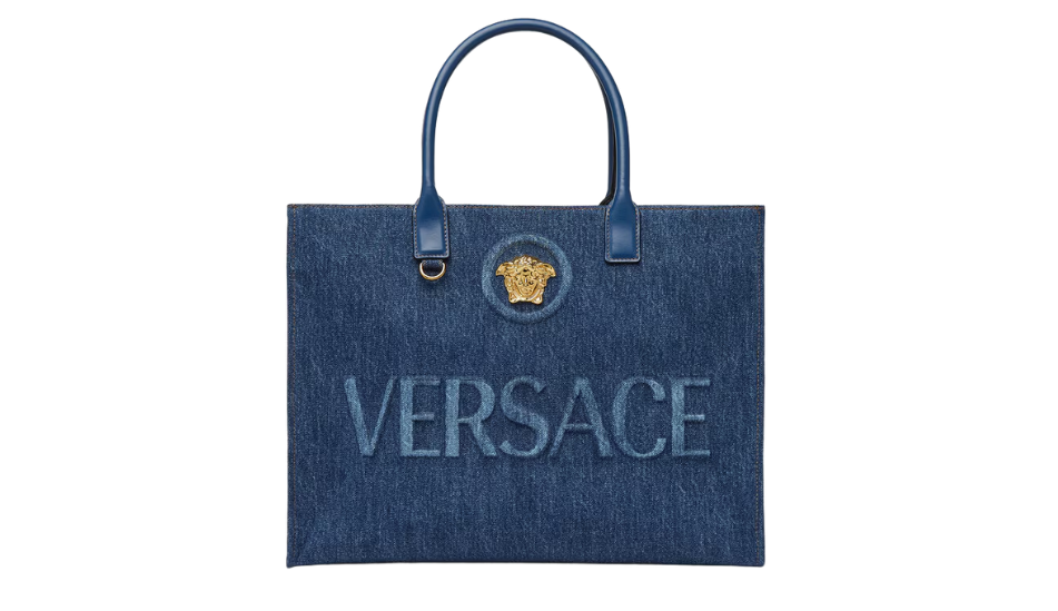 La Medusa Denim Large Tote Bag