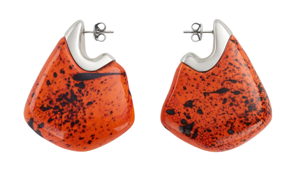 Large Fin Ceramic Earrings