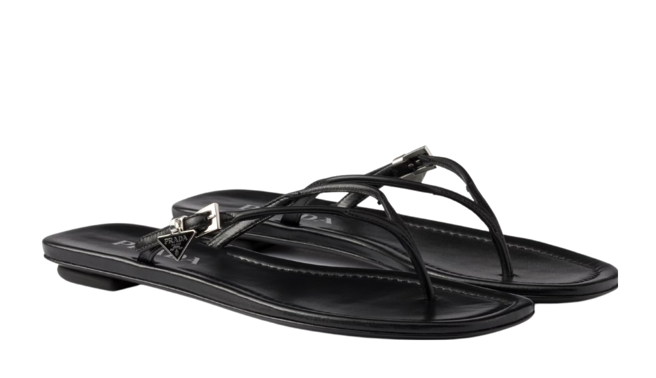 Leather thong sandals