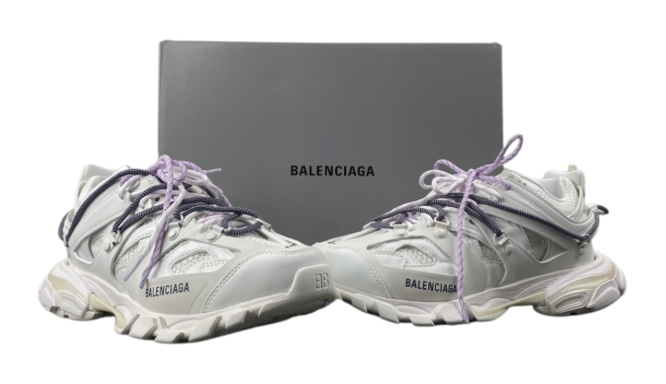 Women's Track Trail Laces Sneaker in White/lilac