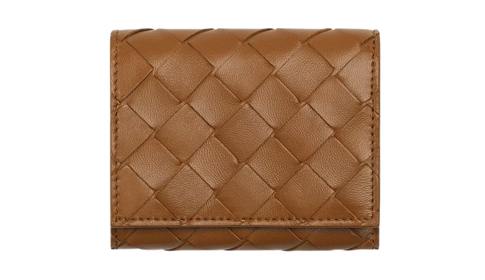 Intrecciato Tri-Fold Zip Wallet