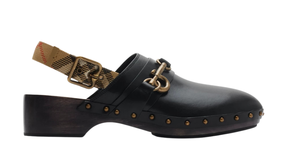 Leather Trunk Strap Clogs