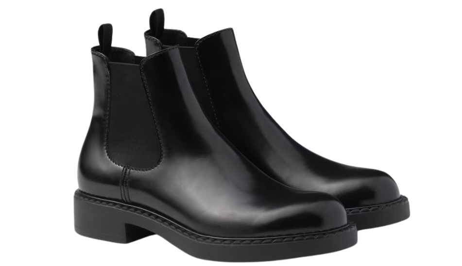 Brushed leather Chelsea boots