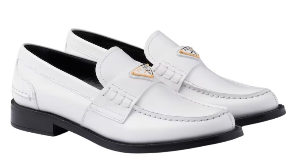 Brushed leather loafers