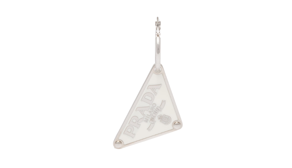 Prada Symbole pendant left earring