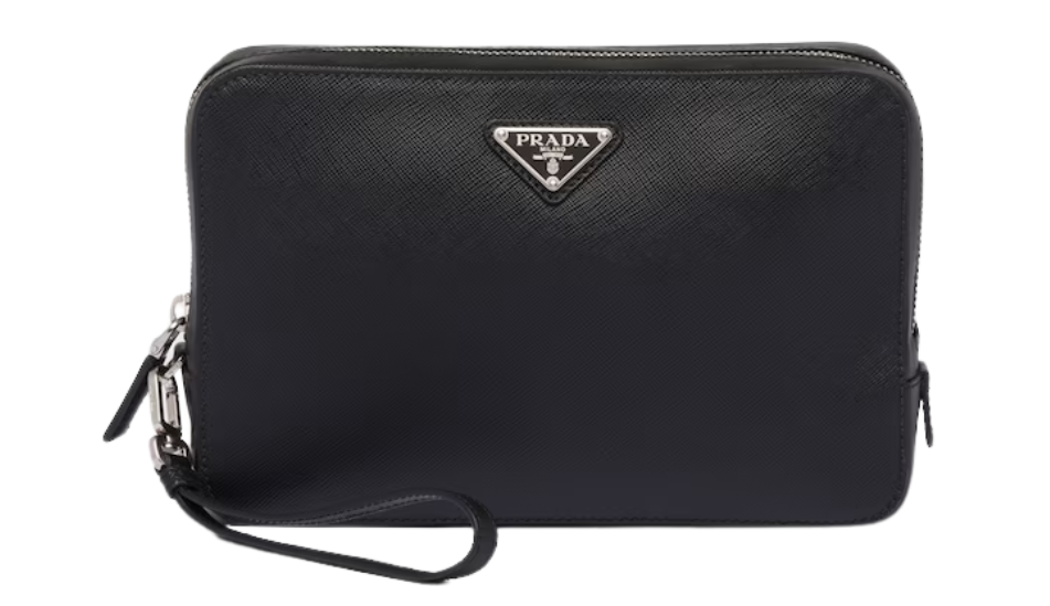 Saffiano Leather Clutch