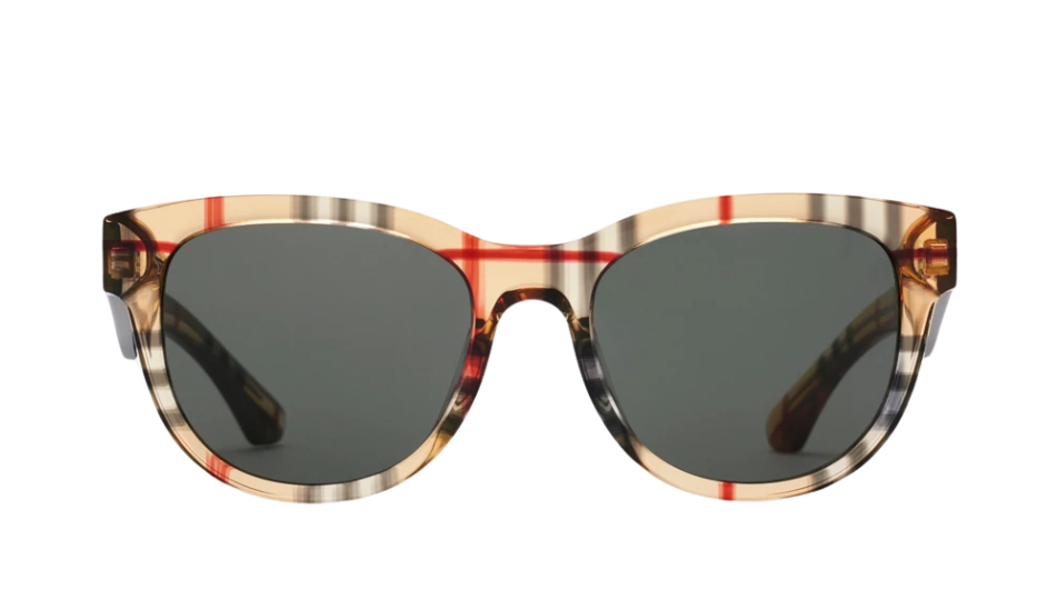 Burberry Check Round Sunglasses