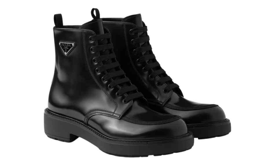 Brushed leather boots