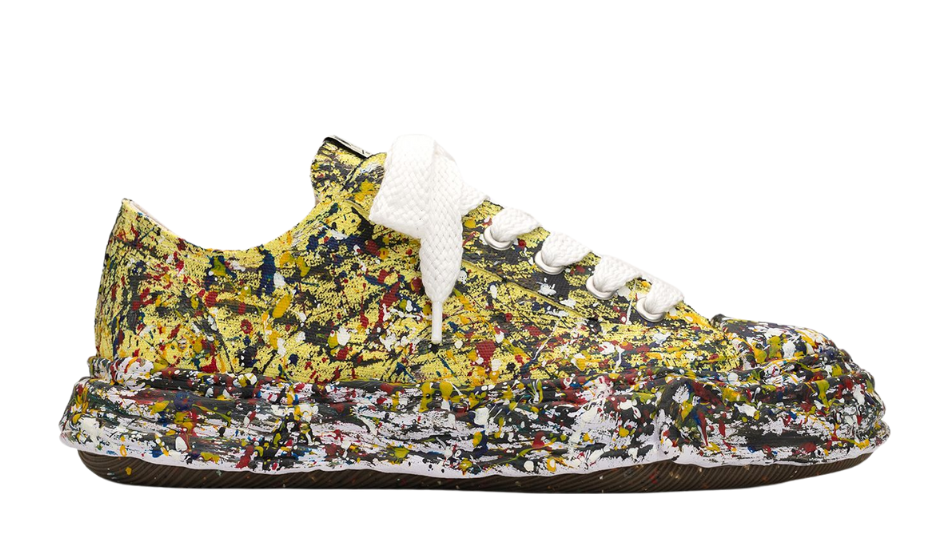 "PETERSON23" OG Sole Sputtering Paint Canvas Low-top Sneaker