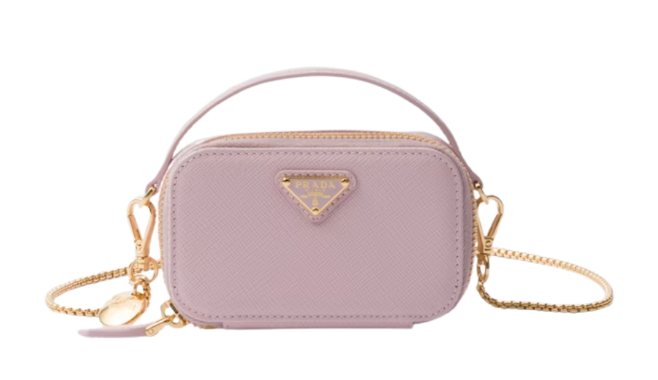 Saffiano leather mini-pouch