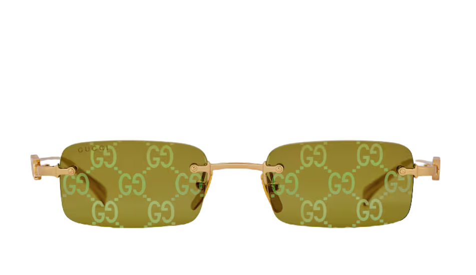 Rectangular frame sunglasses