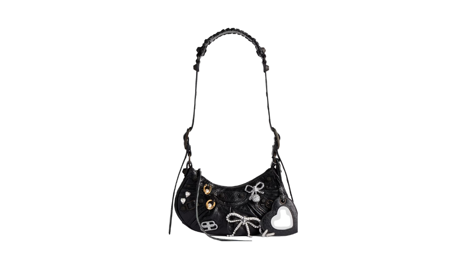 Women's Le Cagole Xs Shoulder Bag With Pins in Black