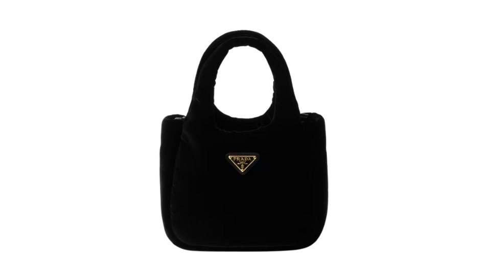 Padded velvet mini handbag