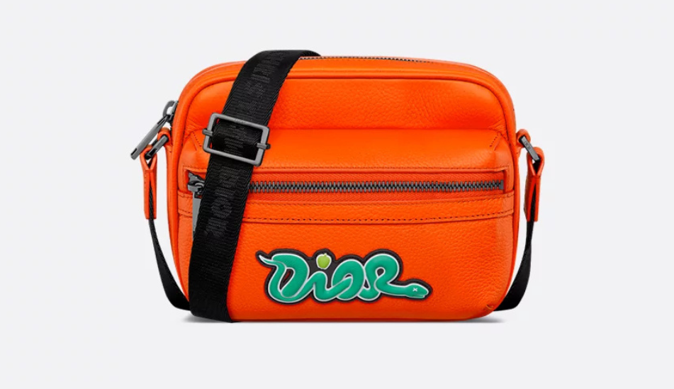 DIOR AND KAWS Mini Rider 2.0 Zipped Messenger Bag