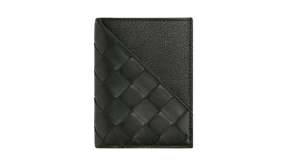 Intrecciato Diagonal Slim Flap Card Case