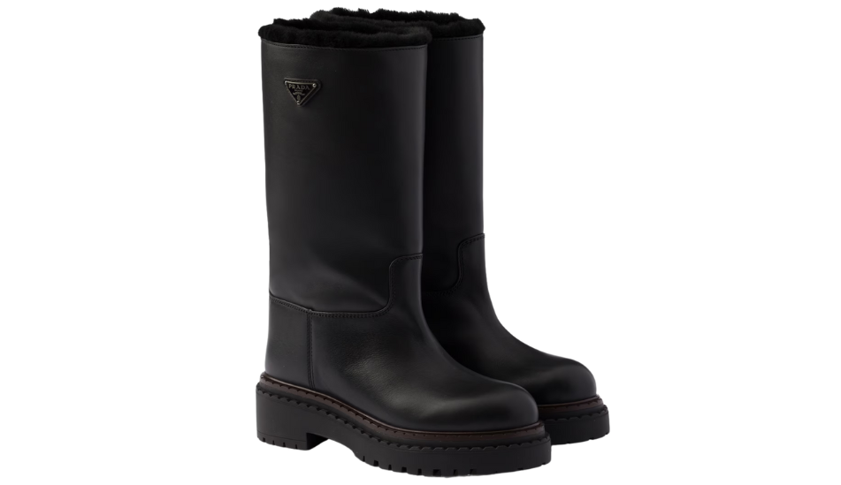 Leather and shearling boots