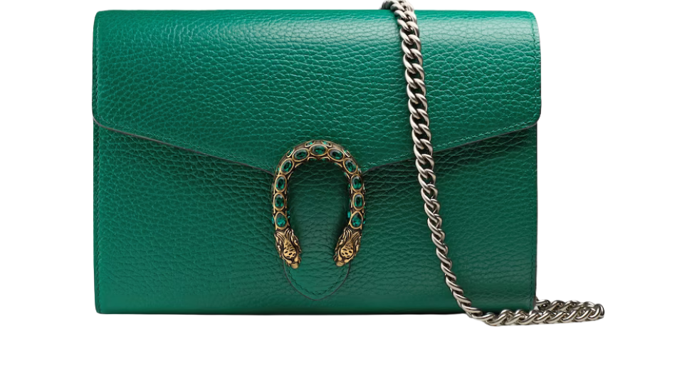 Dionysus mini leather chain wallet