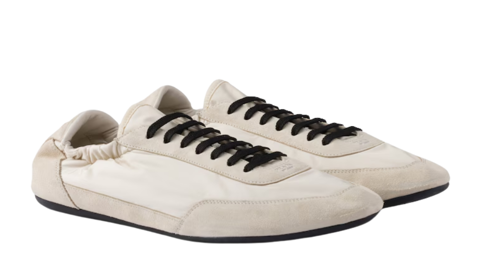 Collapse Re-Nylon and suede sneakers