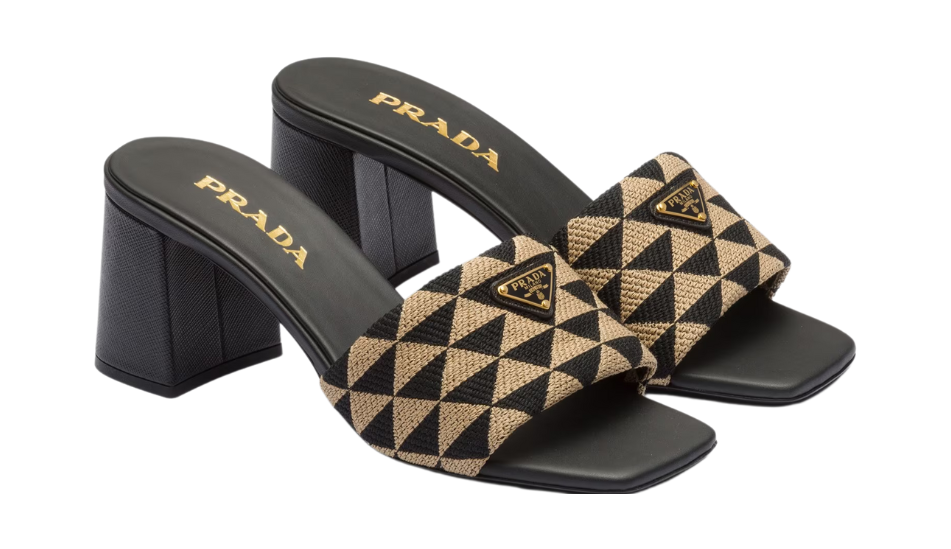 Embroidered fabric sandals