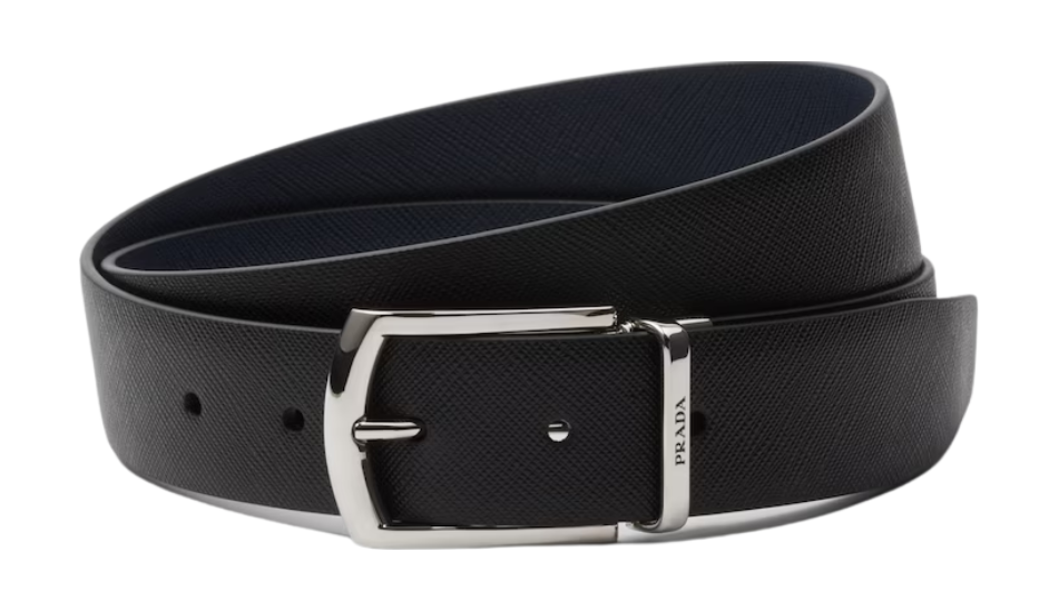 Reversible Saffiano leather belt