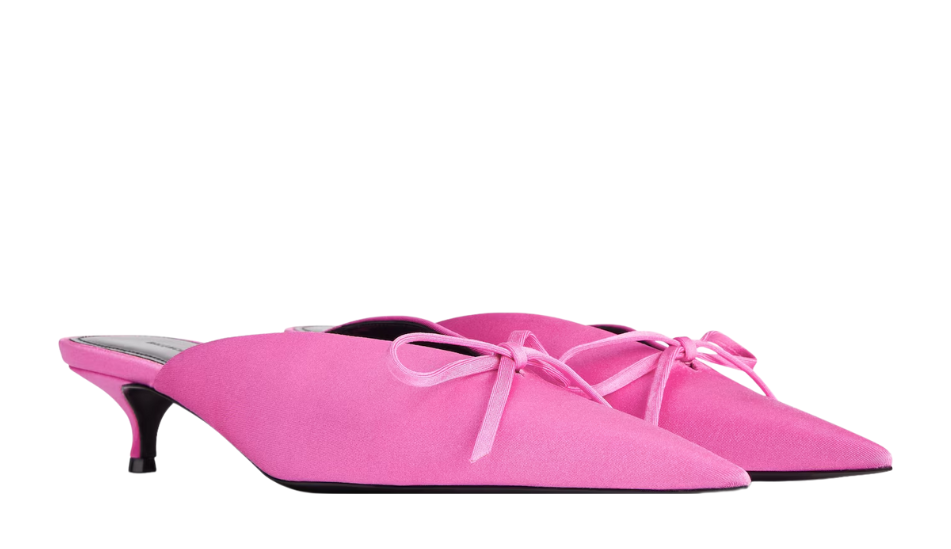 Women's Knife Bow 40mm Mule in Pink