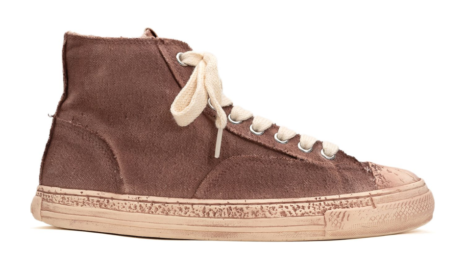 PAST Sole Over-dyed Canvas High-top Sneaker