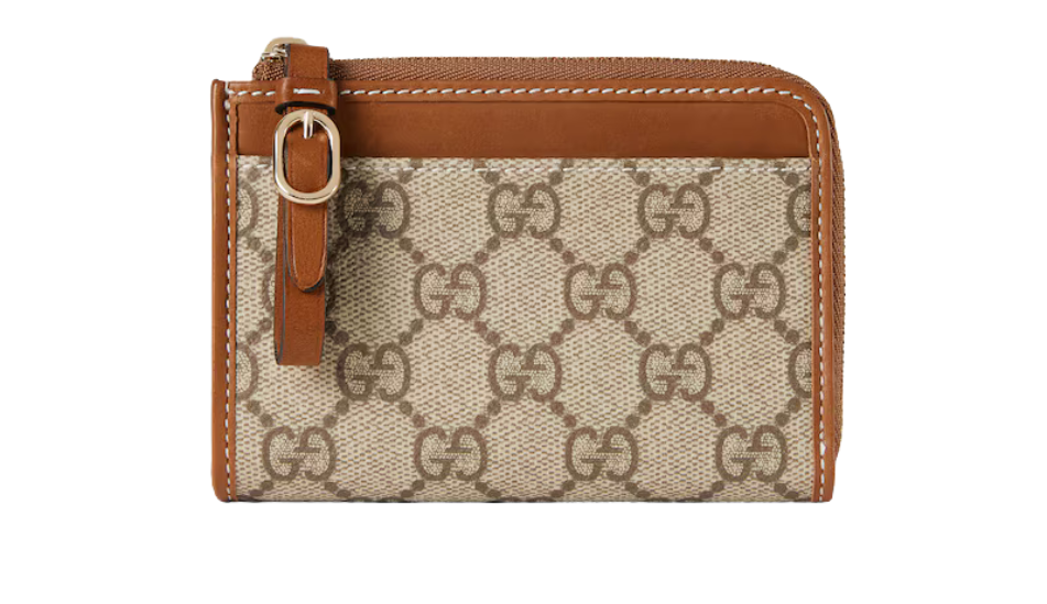 GG Emblem zip card case