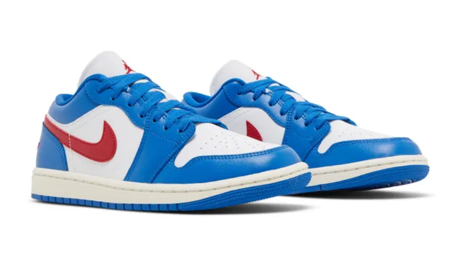 Wmns Air Jordan 1 Low 'Sport Blue Gym Red'