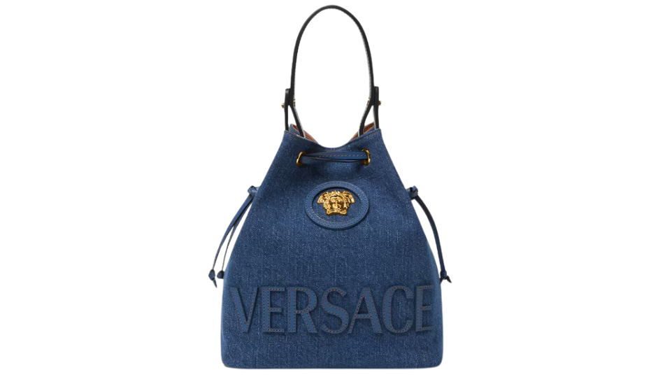 La Medusa Denim Bucket Bag