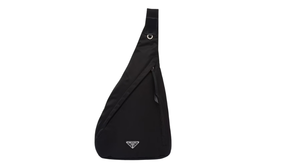 Re-Nylon and leather backpack