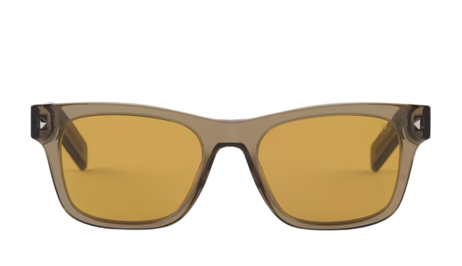 Sunglasses with iconic metal plaque