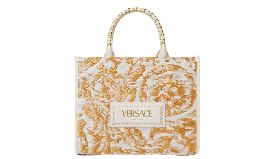 Barocco Athena Raffia Small Tote Bag