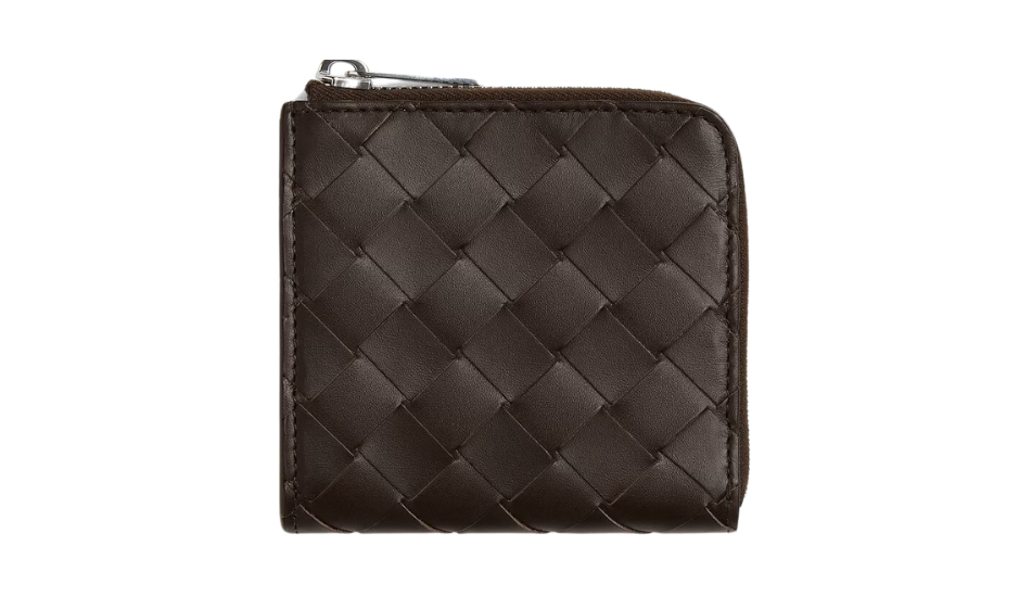 Intrecciato Square Zip Around Wallet