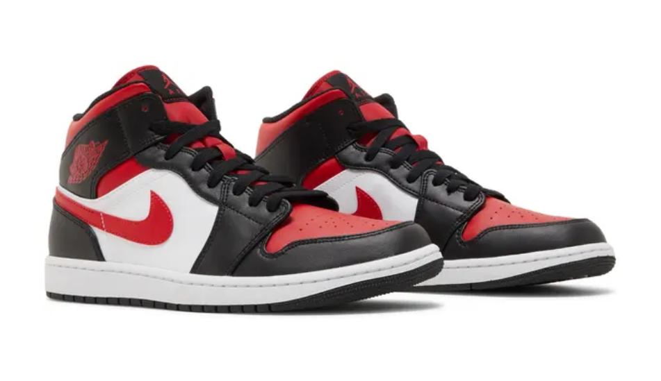Air Jordan 1 Mid 'Bred Toe'
