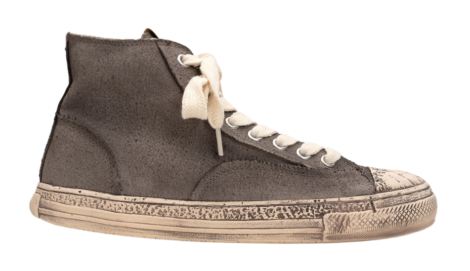 PAST Sole Over-dyed Canvas High-top Sneaker