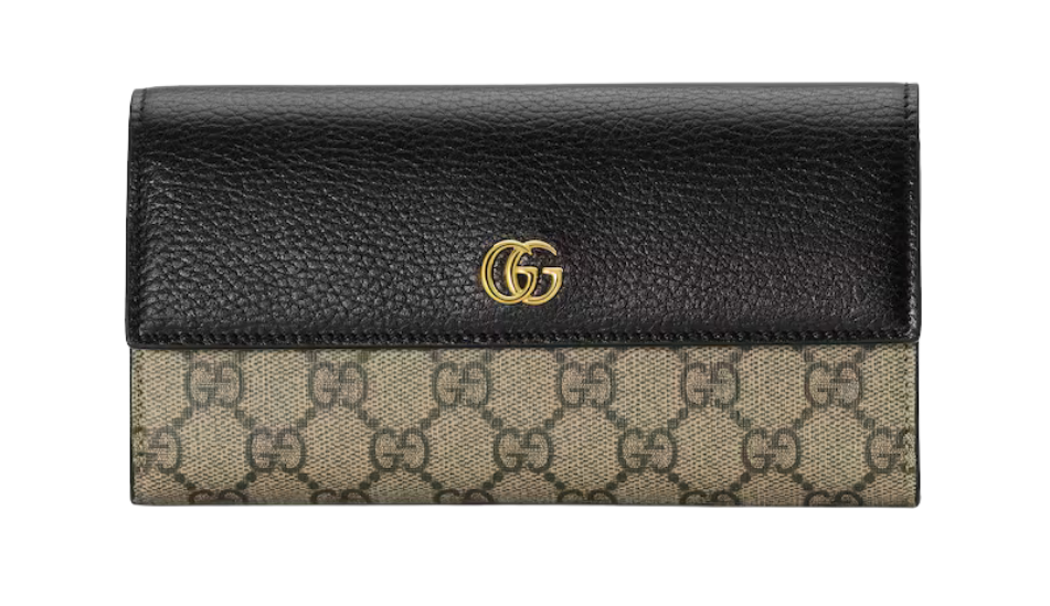 GG Marmont bi-color continental wallet
