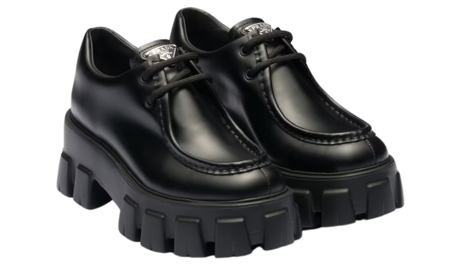 Monolith brushed leather lace-up shoes