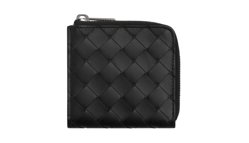 Intrecciato Square Zip Around Wallet