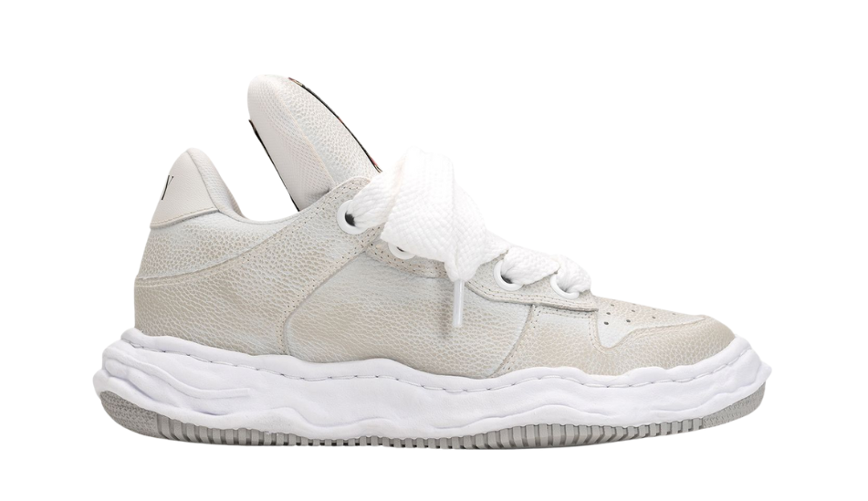 "WAYNE PUFFER" OG Sole Brushed Shrink Leather Low-top Sneaker