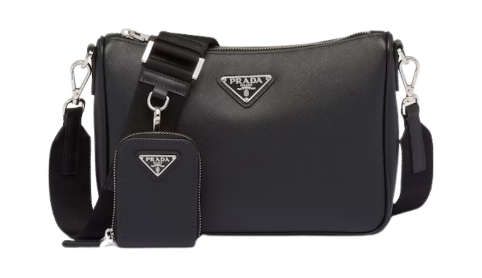 Saffiano-leather shoulder bag